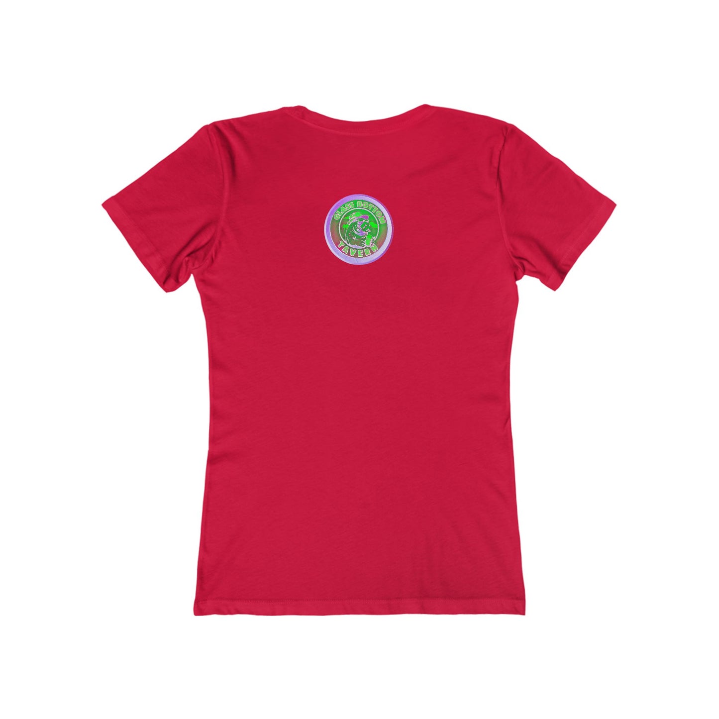 Boyfriend Tee — Vintage Glass Bottom Tavern Bar Logo T‑Shirt for Women