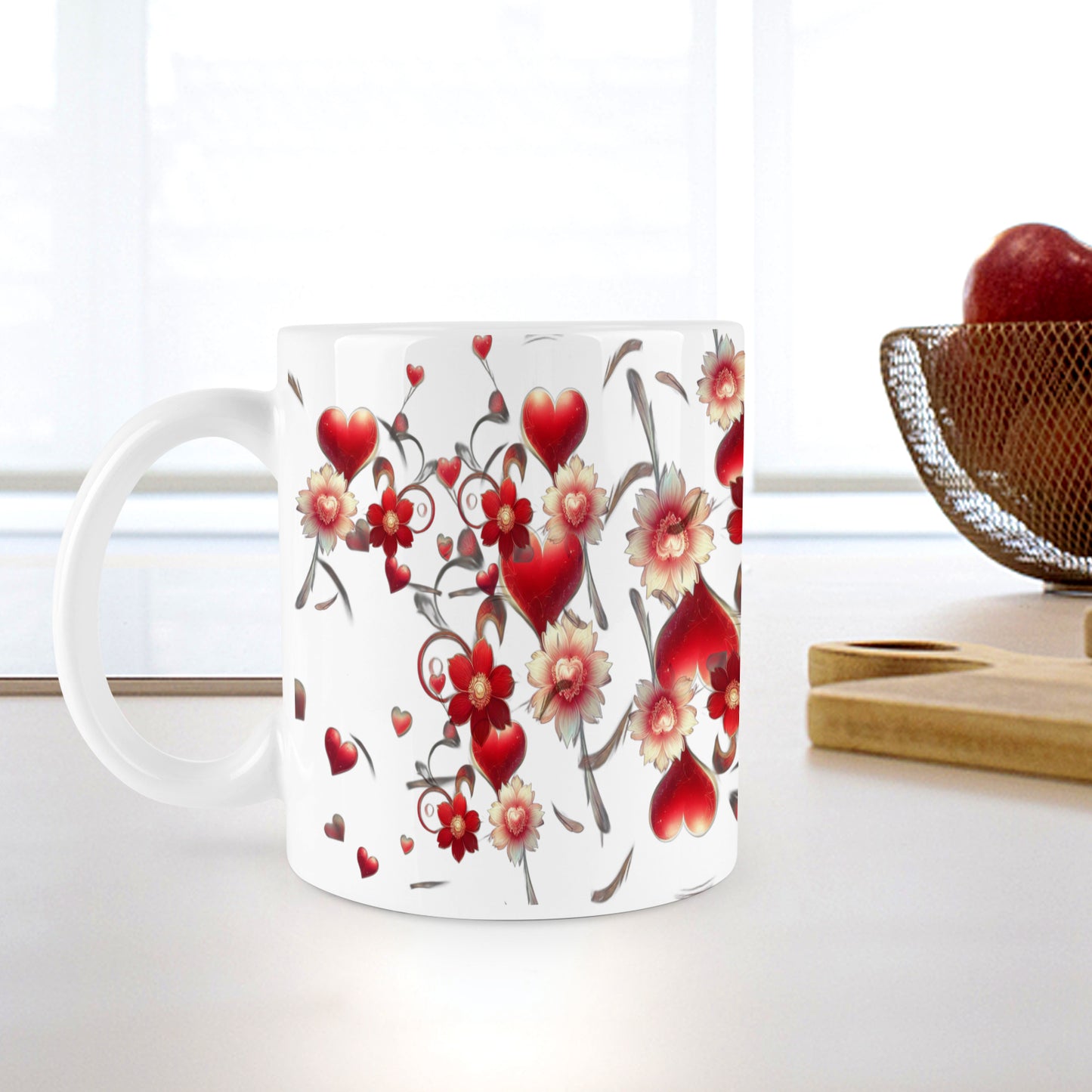 Heart & Floral Charm Mug
(11 OZ)