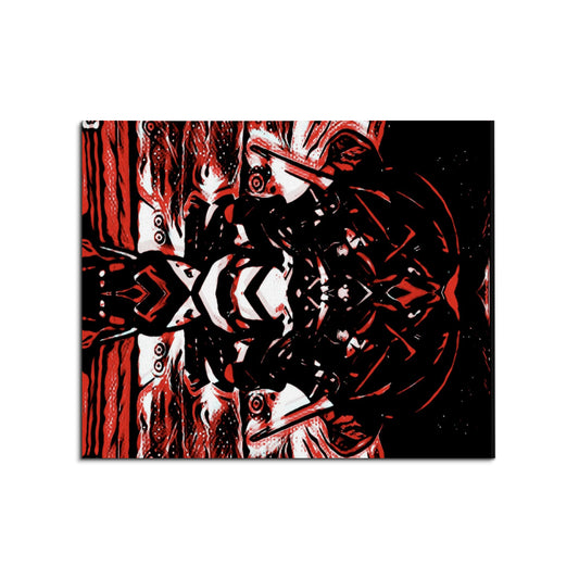 Inferno Reflection Canvas Print – Red & Black Abstract Wall Art | 10"x8"