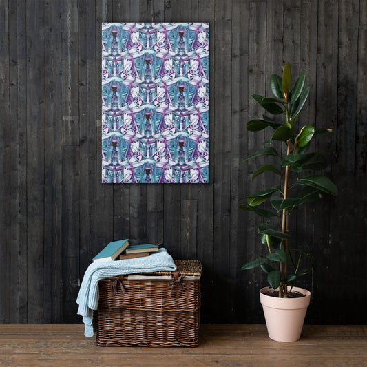 Slim Canvas Wall Art – Abstract Violet Skyline | Lightweight & Modern