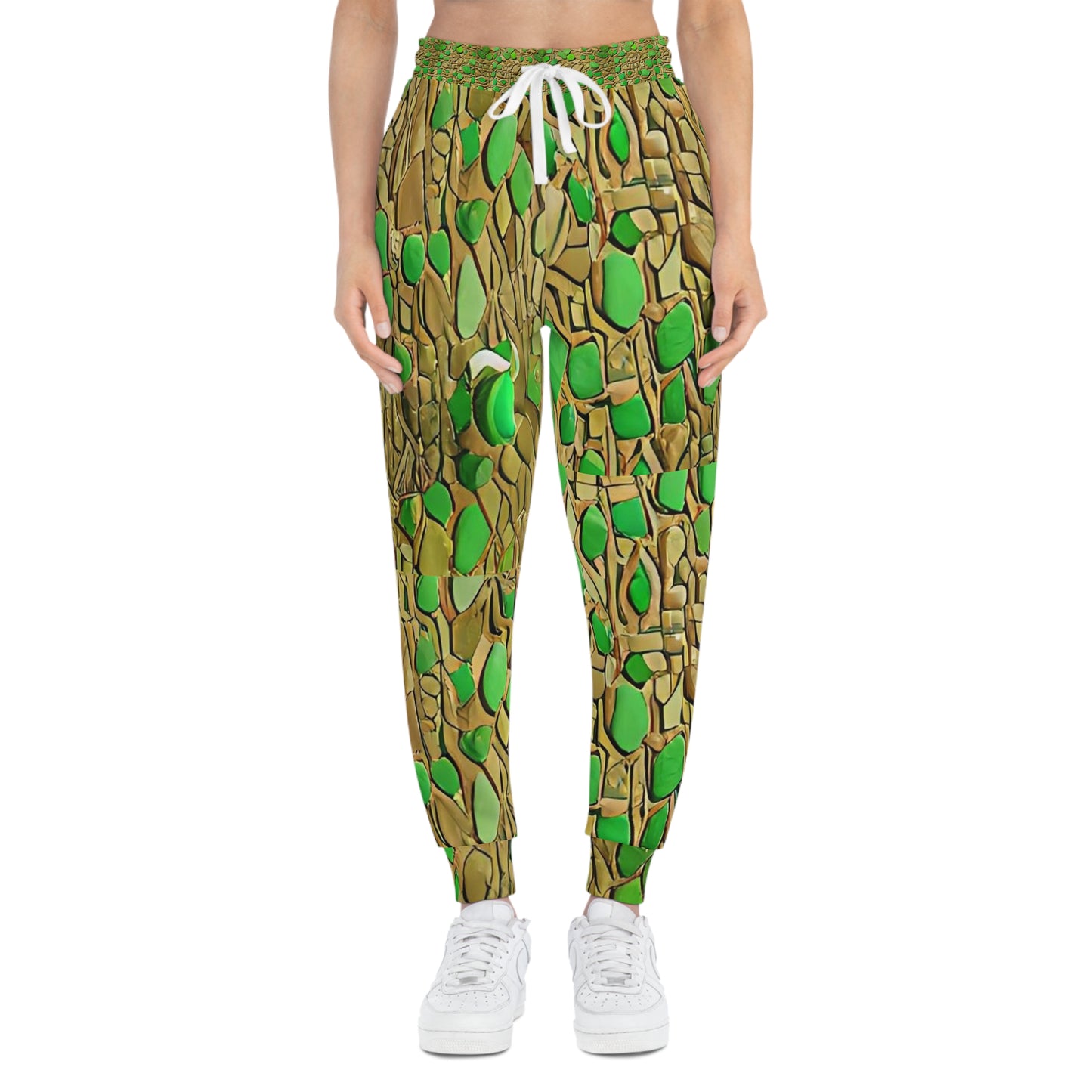 **"Green Mosaic Unisex Joggers"**