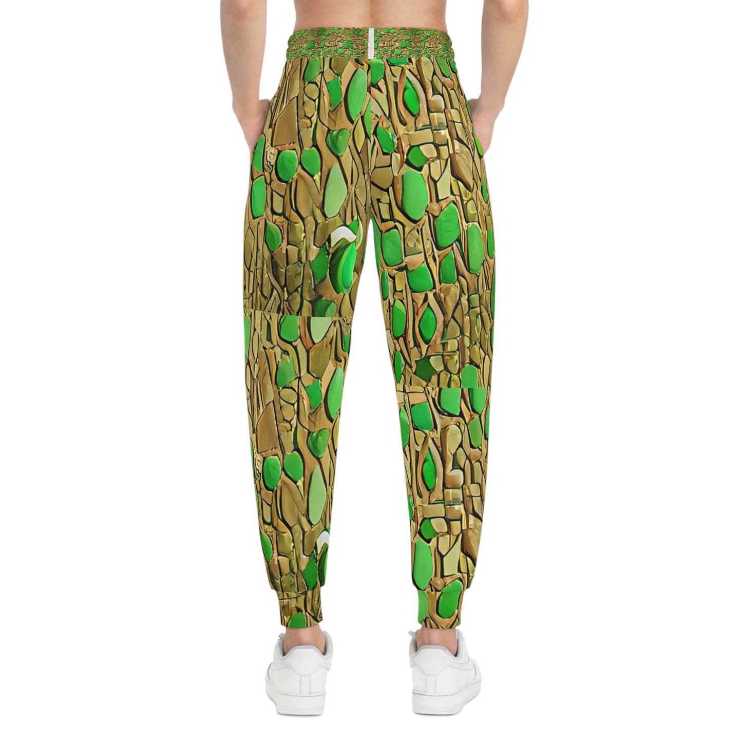 **"Green Mosaic Unisex Joggers"**