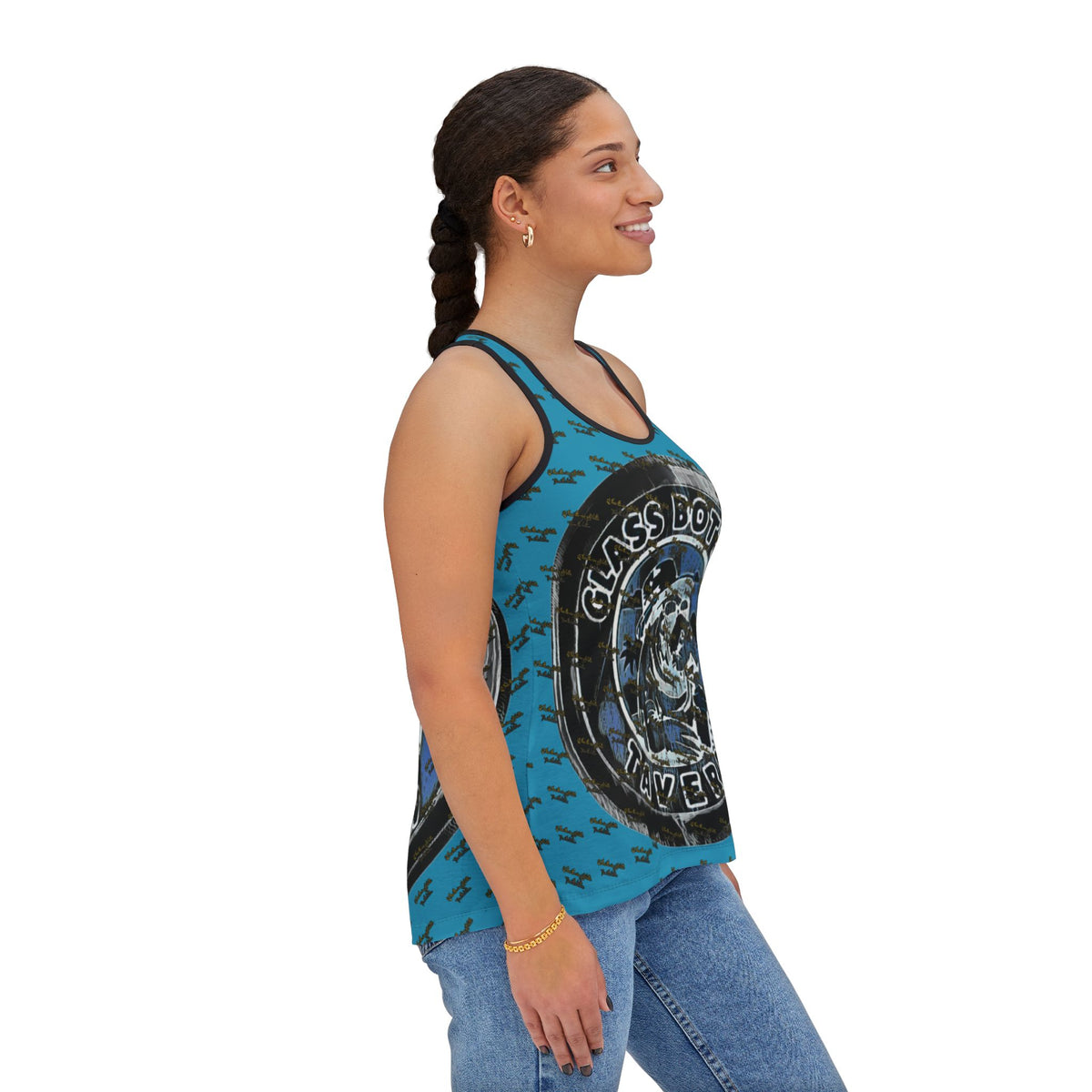 Glass Bottom Tavern Nautical Skull Racerback Tank – Vintage Pirate Tavern Graphic Tank Top