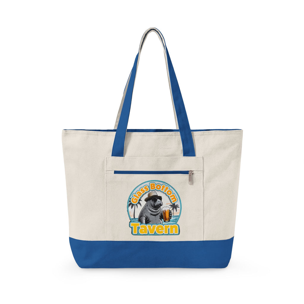 Tote Bag - 'Glass Bottom Tavern' Seal Beach Beachy Canvas Tote