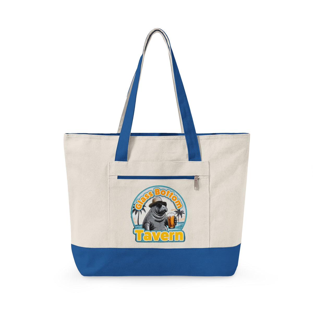 Tote Bag - 'Glass Bottom Tavern' Seal Beach Beachy Canvas Tote