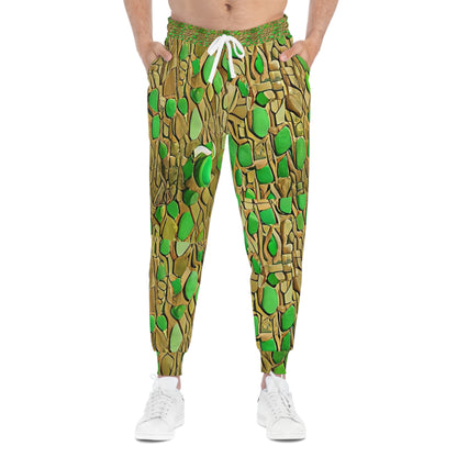 **"Green Mosaic Unisex Joggers"**