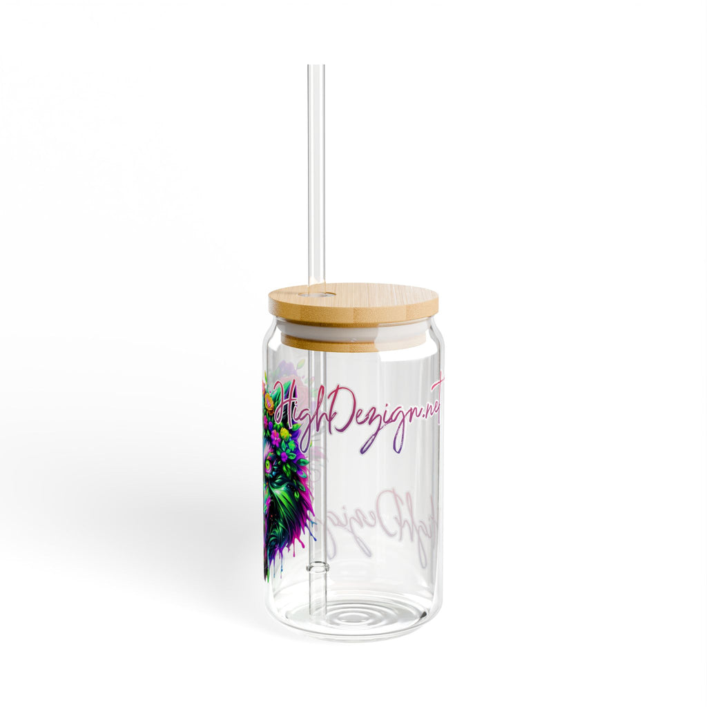 Mother Nature and Her Wild Side - 16oz Sipper Glass