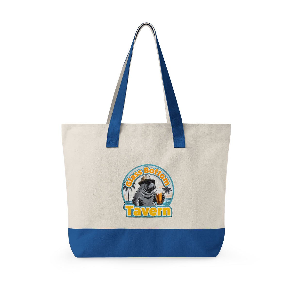 Tote Bag - 'Glass Bottom Tavern' Seal Beach Beachy Canvas Tote