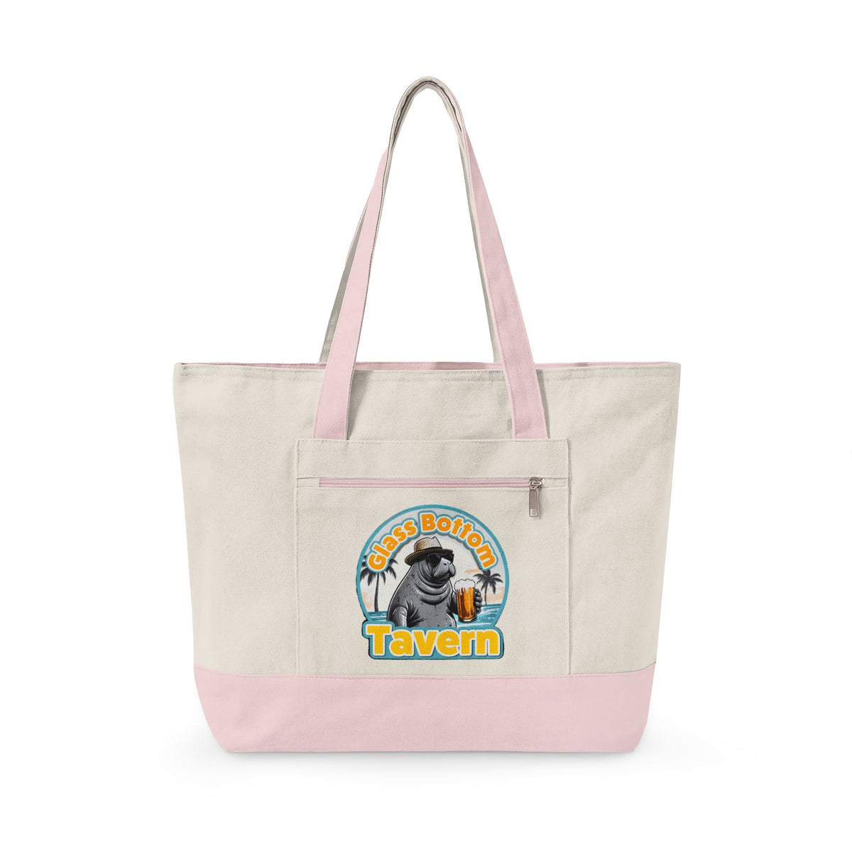 Tote Bag - 'Glass Bottom Tavern' Seal Beach Beachy Canvas Tote