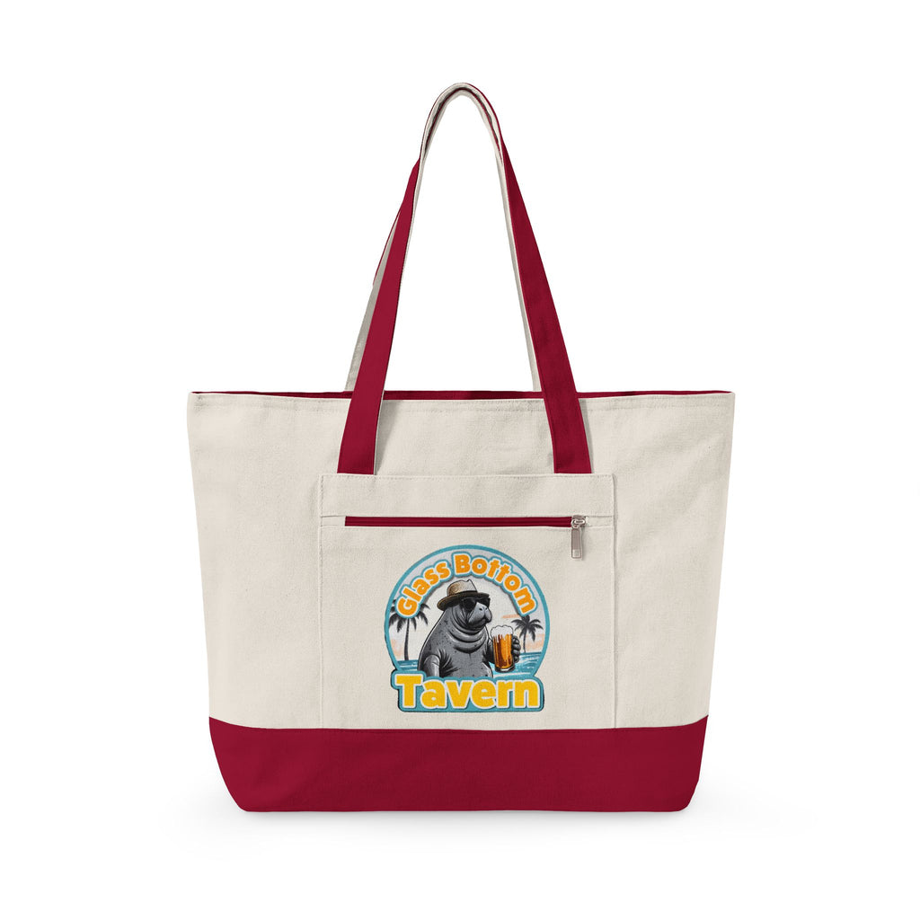 Tote Bag - 'Glass Bottom Tavern' Seal Beach Beachy Canvas Tote