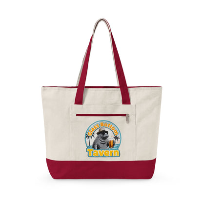 Tote Bag - 'Glass Bottom Tavern' Seal Beach Beachy Canvas Tote