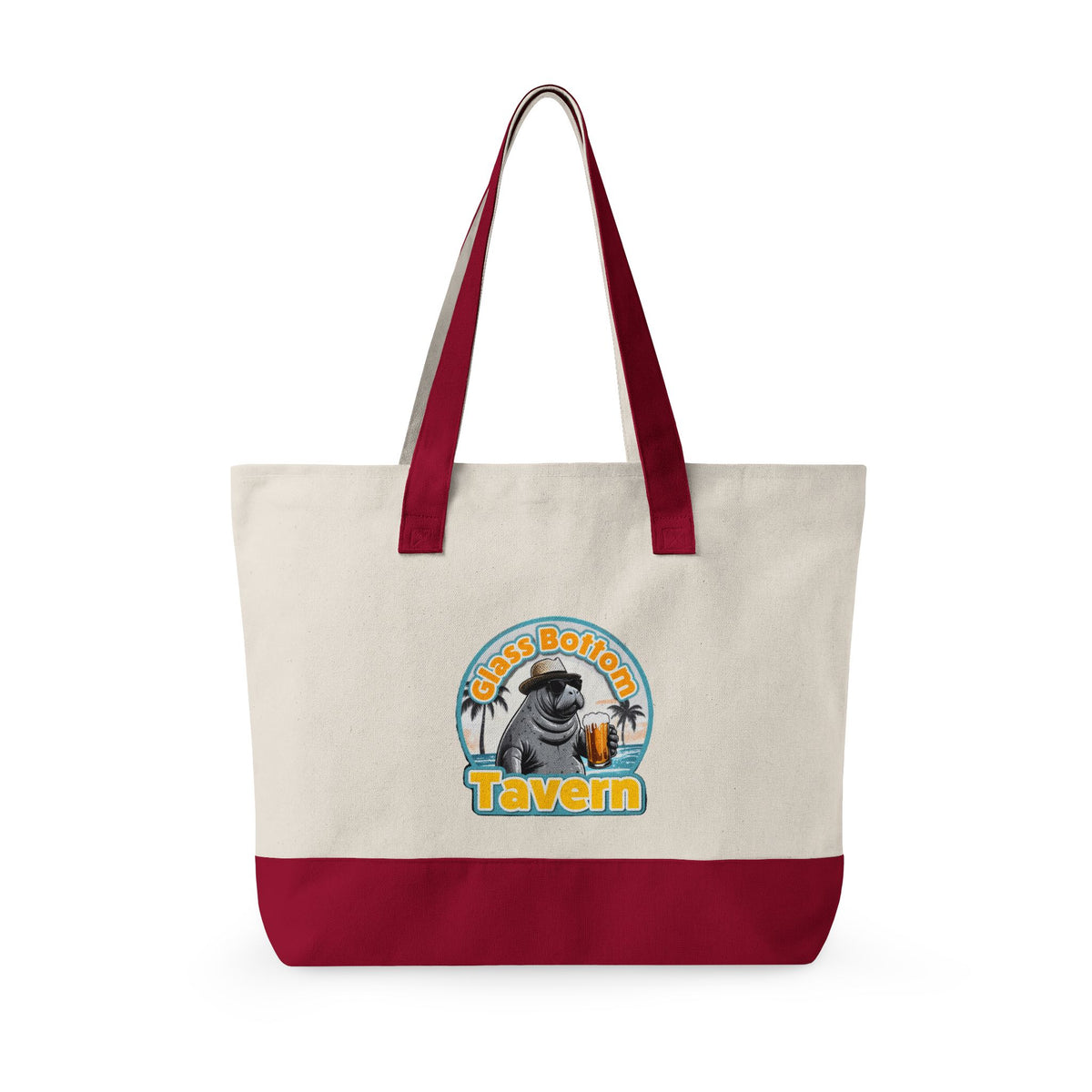 Tote Bag - 'Glass Bottom Tavern' Seal Beach Beachy Canvas Tote
