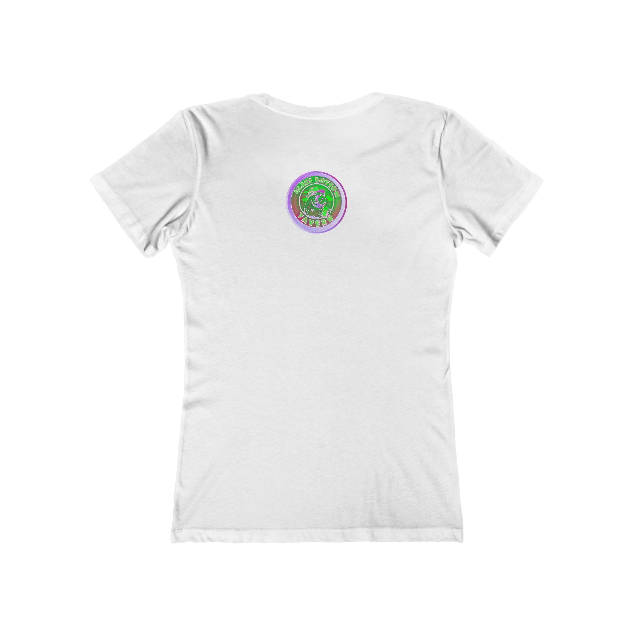 Boyfriend Tee — Vintage Glass Bottom Tavern Bar Logo T‑Shirt for Women