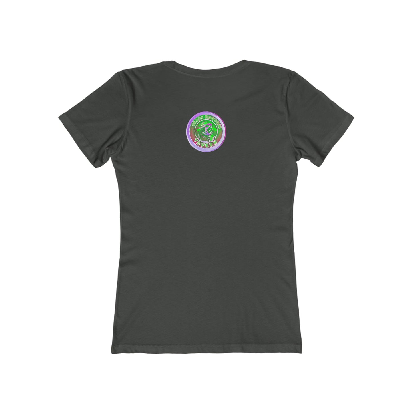 Boyfriend Tee — Vintage Glass Bottom Tavern Bar Logo T‑Shirt for Women