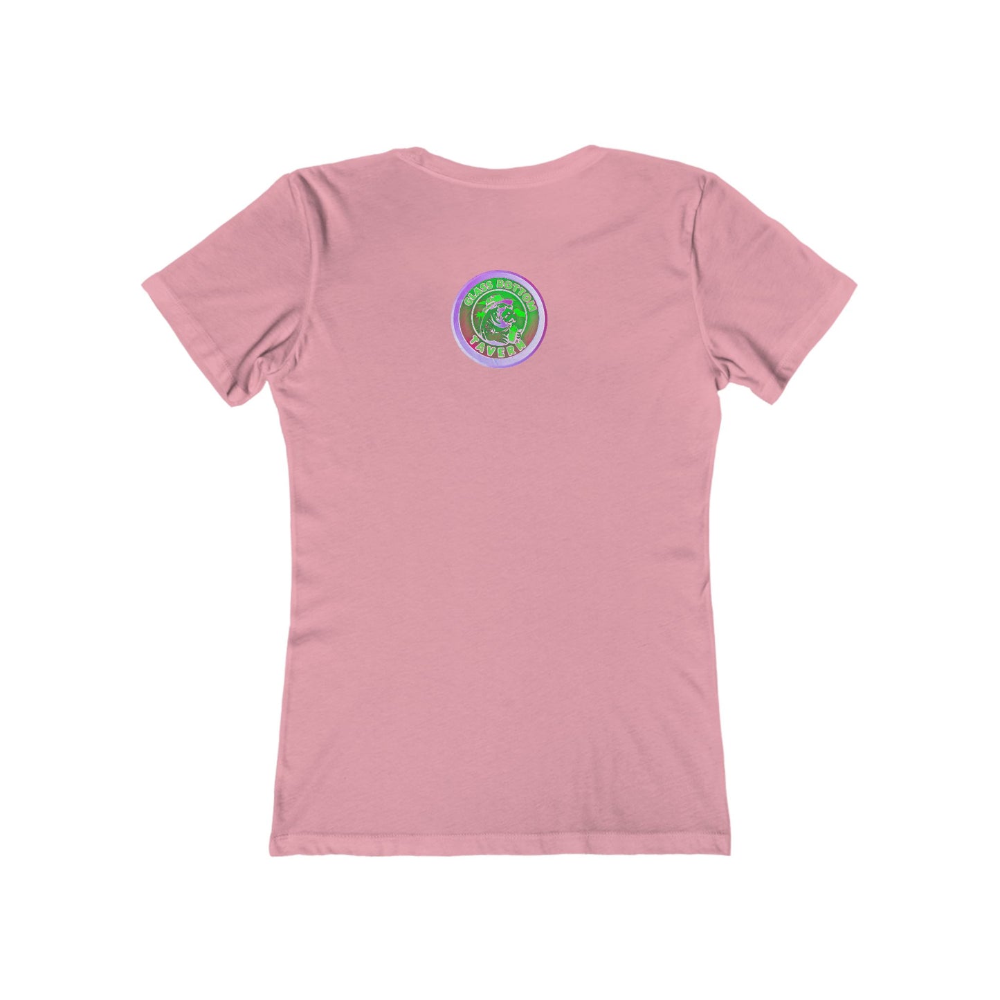 Boyfriend Tee — Vintage Glass Bottom Tavern Bar Logo T‑Shirt for Women
