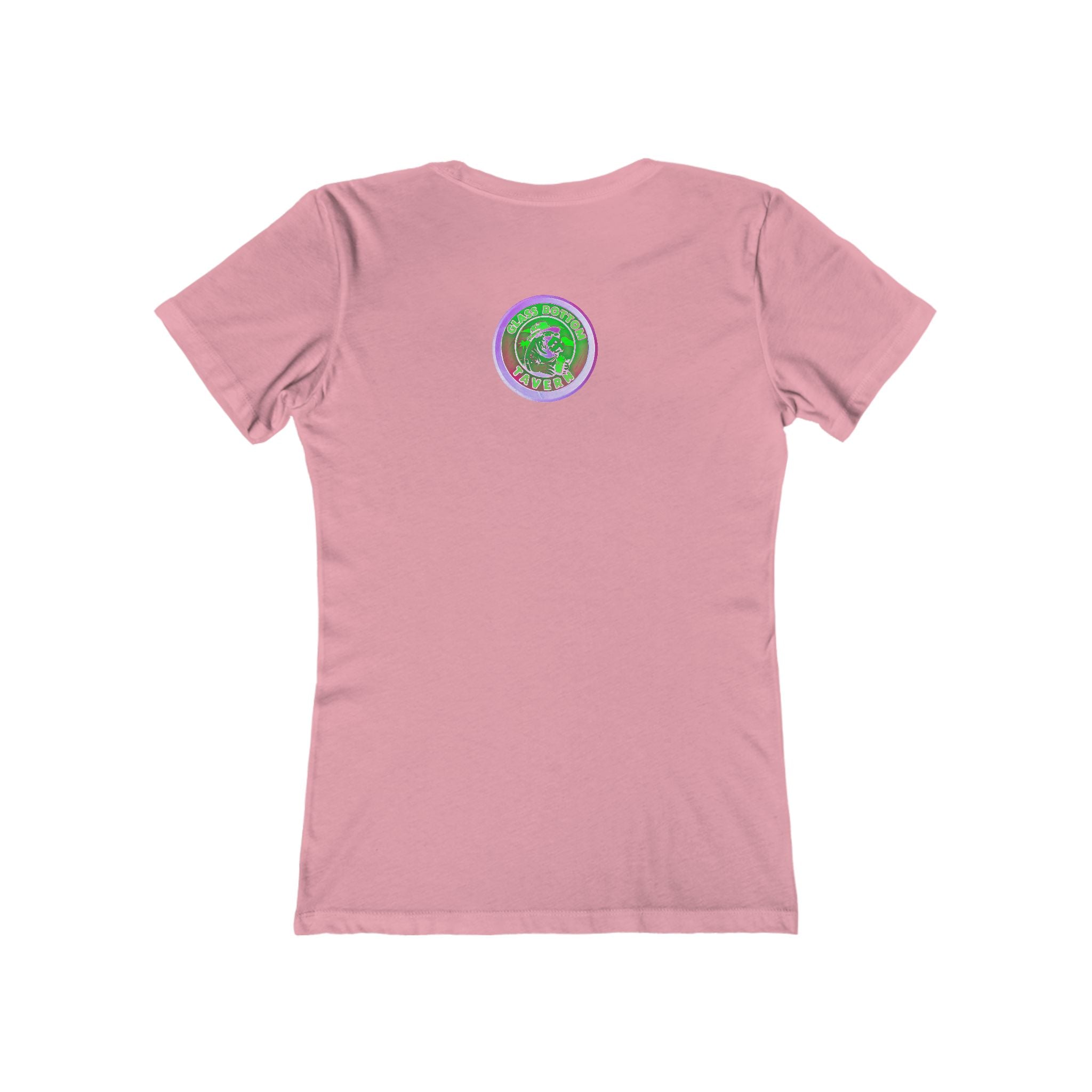 Boyfriend Tee — Vintage Glass Bottom Tavern Bar Logo T‑Shirt for Women