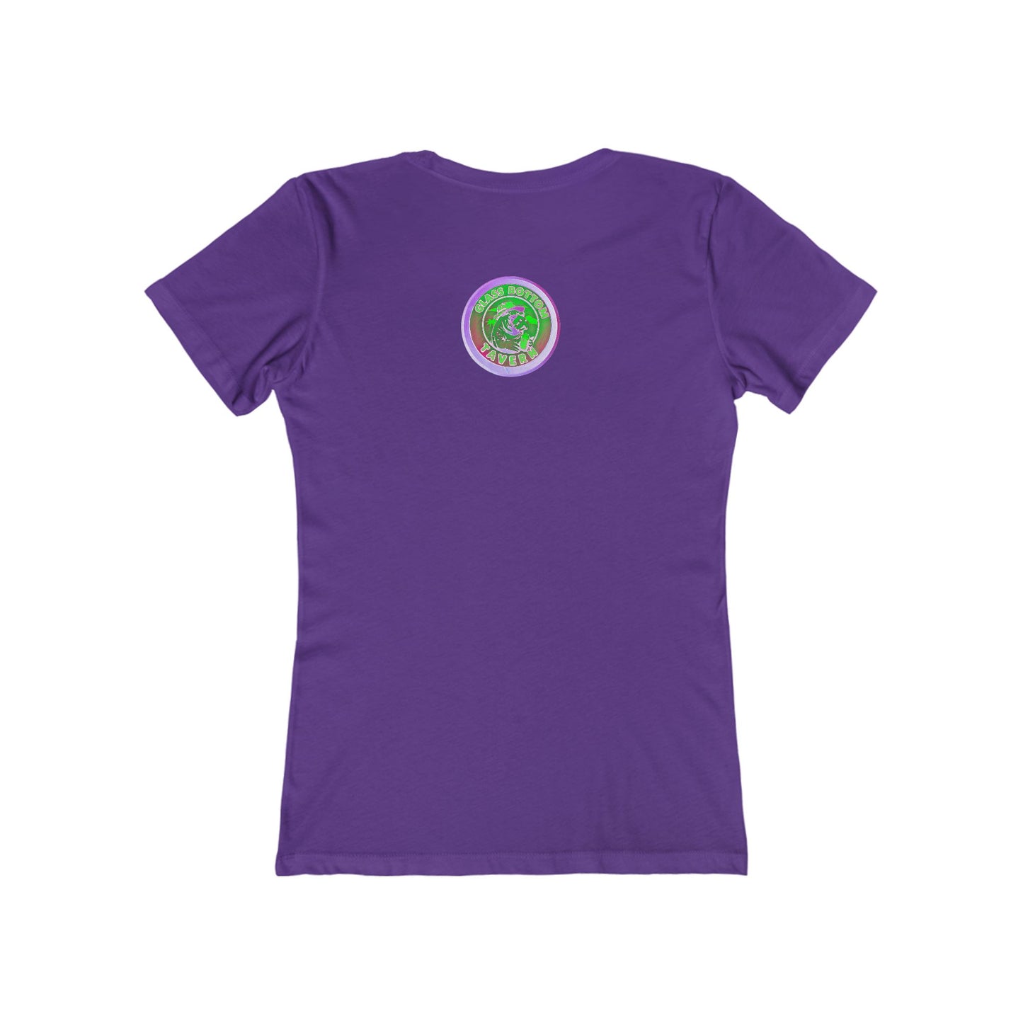 Boyfriend Tee — Vintage Glass Bottom Tavern Bar Logo T‑Shirt for Women