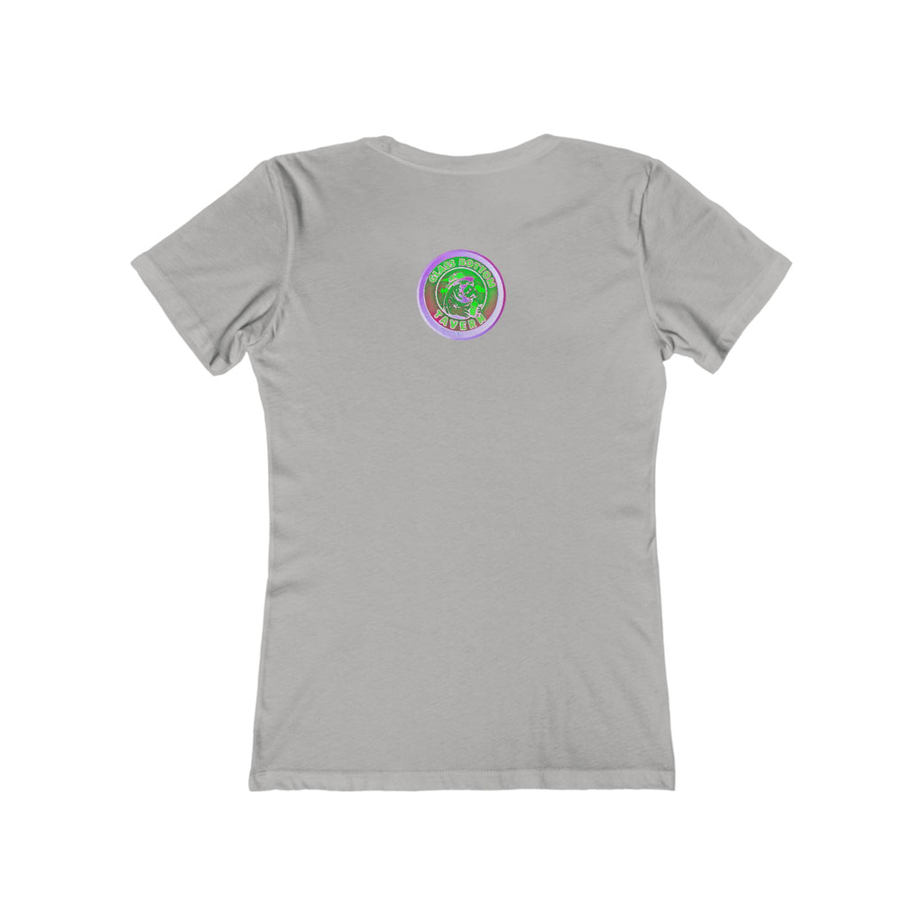 Boyfriend Tee — Vintage Glass Bottom Tavern Bar Logo T‑Shirt for Women