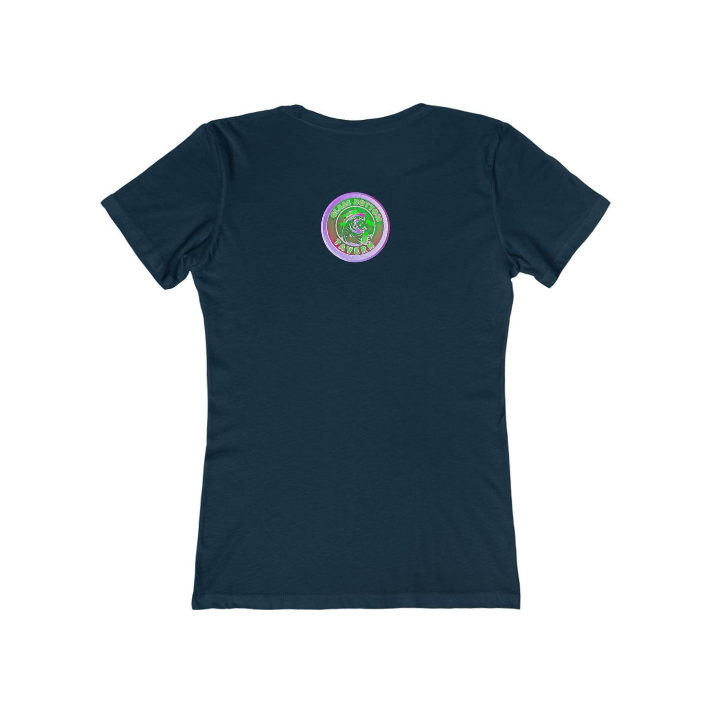 Boyfriend Tee — Vintage Glass Bottom Tavern Bar Logo T‑Shirt for Women
