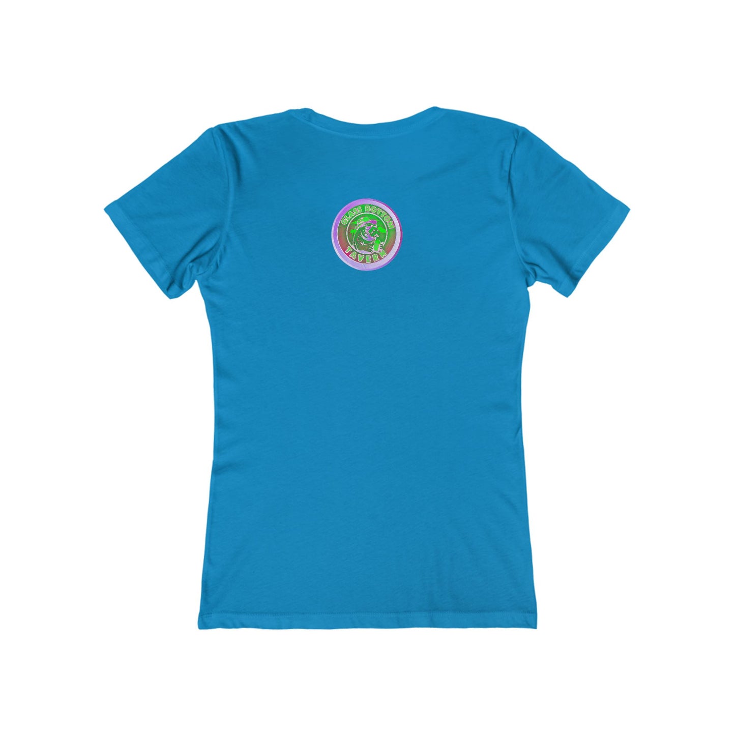 Boyfriend Tee — Vintage Glass Bottom Tavern Bar Logo T‑Shirt for Women