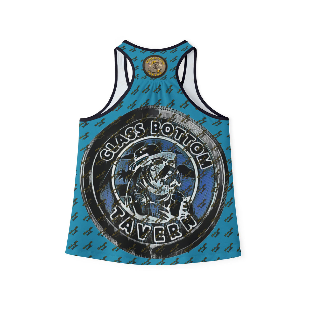 Glass Bottom Tavern Nautical Skull Racerback Tank – Vintage Pirate Tavern Graphic Tank Top
