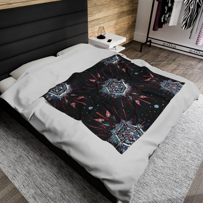 “Cosmic Kaleidoscope Dreamscape Blanket –