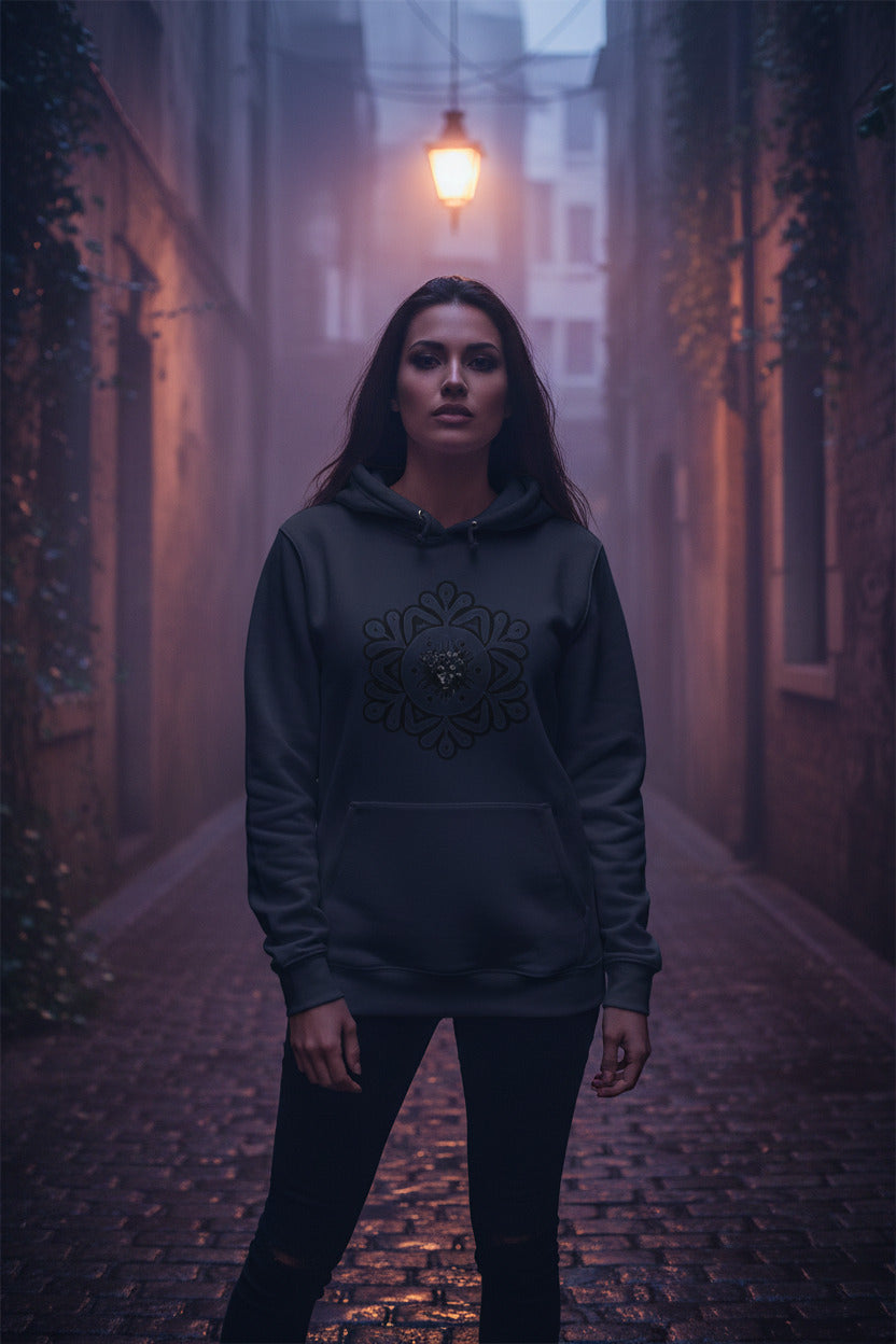 Sacred Geometry Mandala Hoodie – Dark Mystic Streetwear | HighDezign
