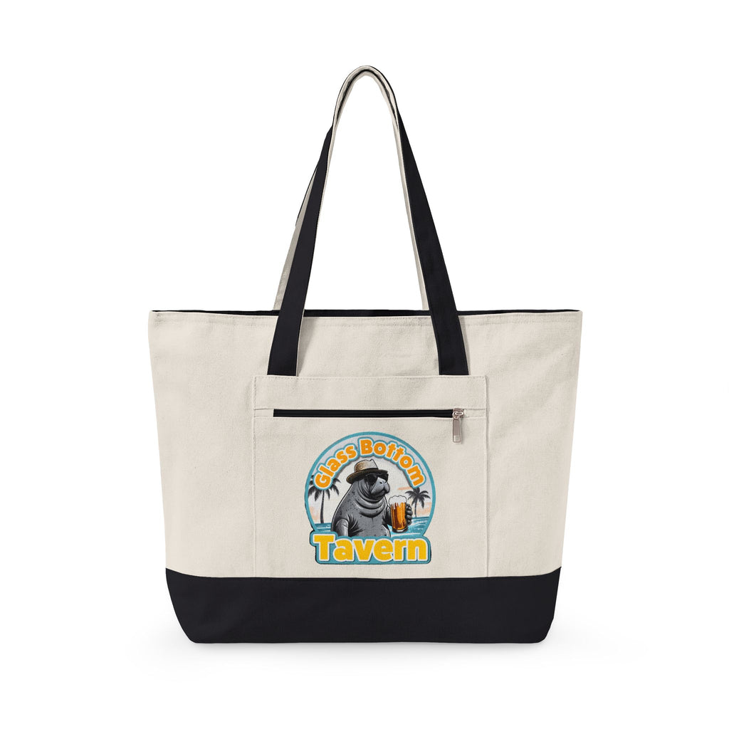 Tote Bag - 'Glass Bottom Tavern' Seal Beach Beachy Canvas Tote