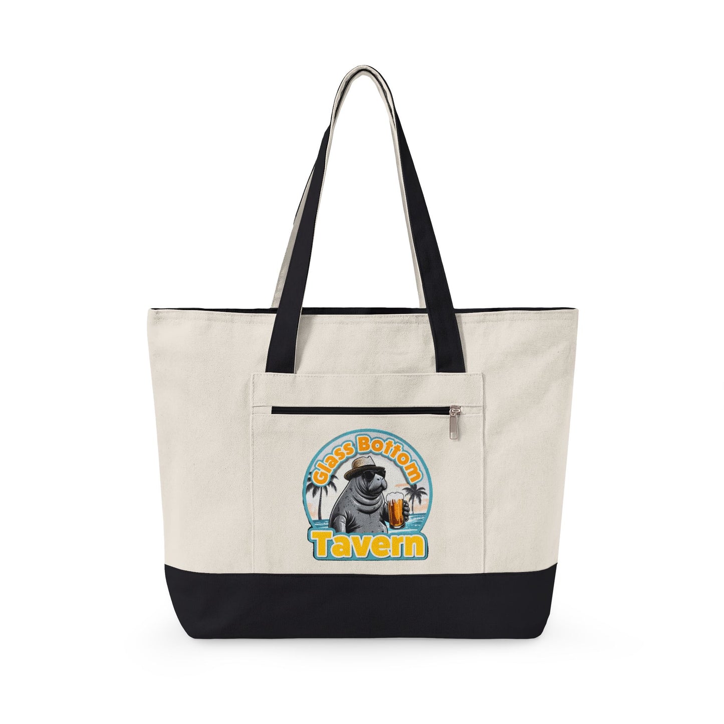 Tote Bag - 'Glass Bottom Tavern' Seal Beach Beachy Canvas Tote