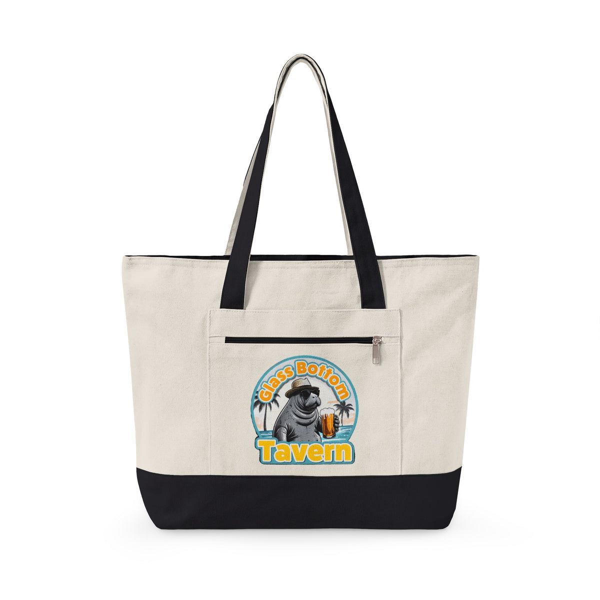 Tote Bag - 'Glass Bottom Tavern' Seal Beach Beachy Canvas Tote