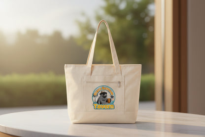 Tote Bag - 'Glass Bottom Tavern' Seal Beach Beachy Canvas Tote