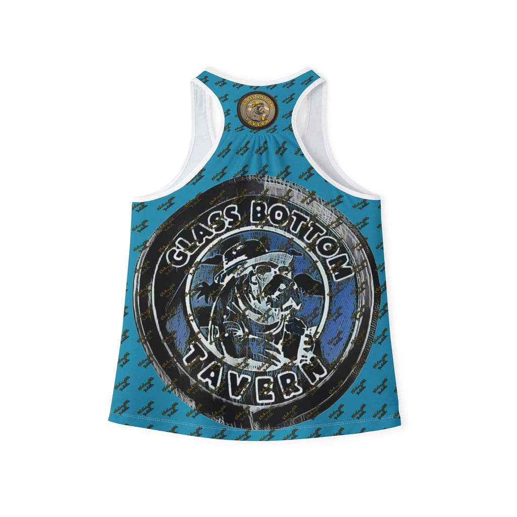Glass Bottom Tavern Nautical Skull Racerback Tank – Vintage Pirate Tavern Graphic Tank Top