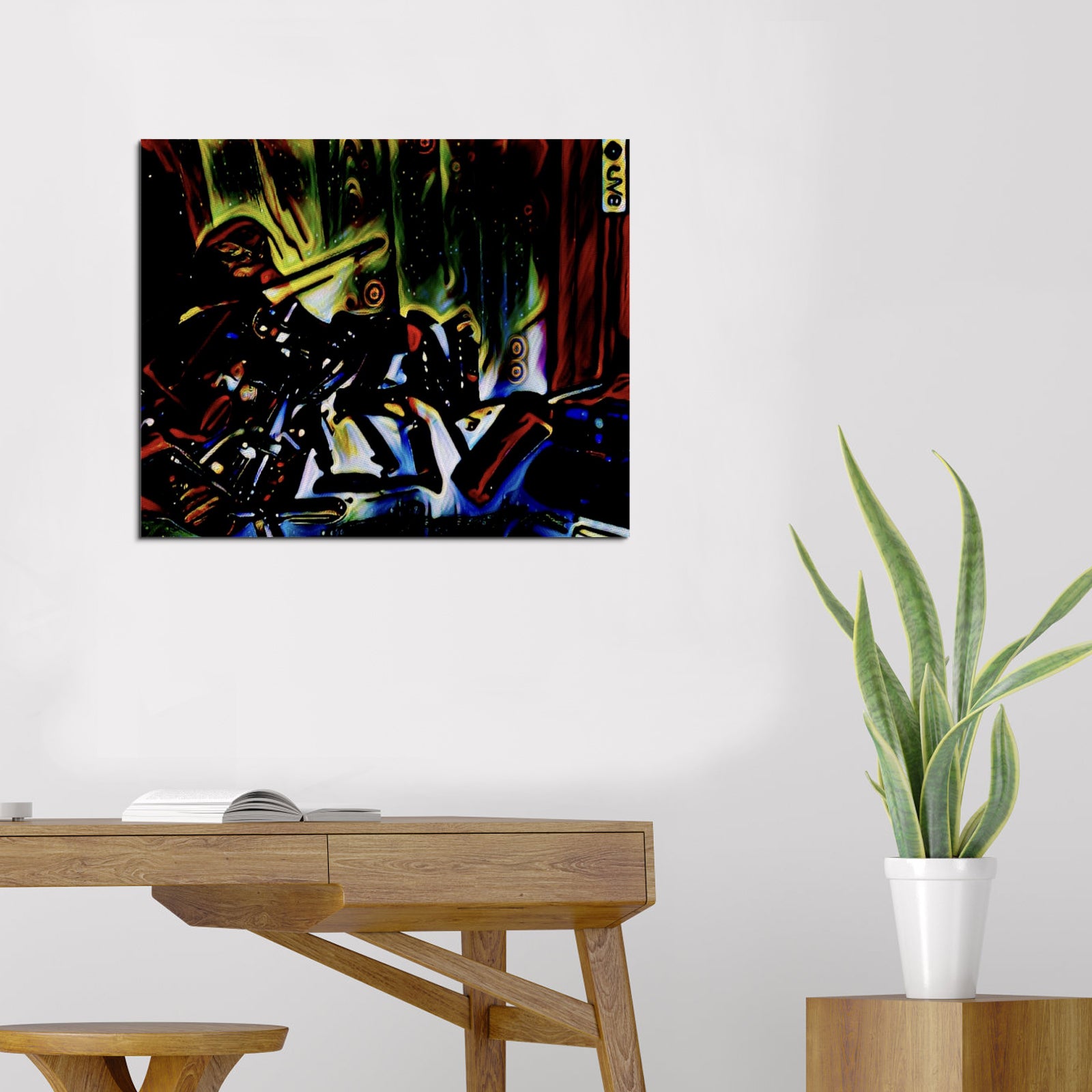 “Over the Rack”Frame Canvas Print’10x8 inch