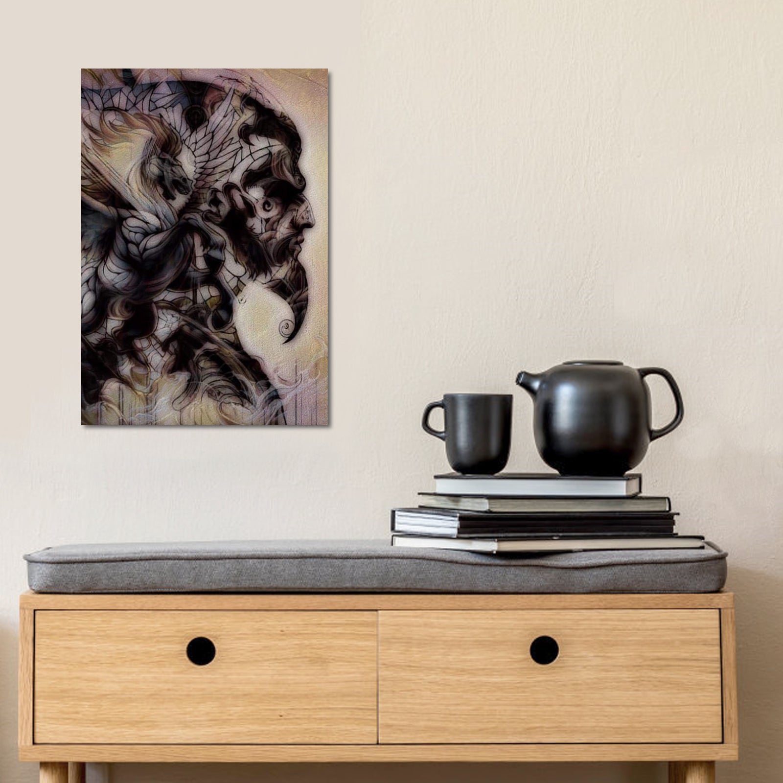 Ethereal Shadows 11"x14" Canvas Print – HighDezign Exclusive