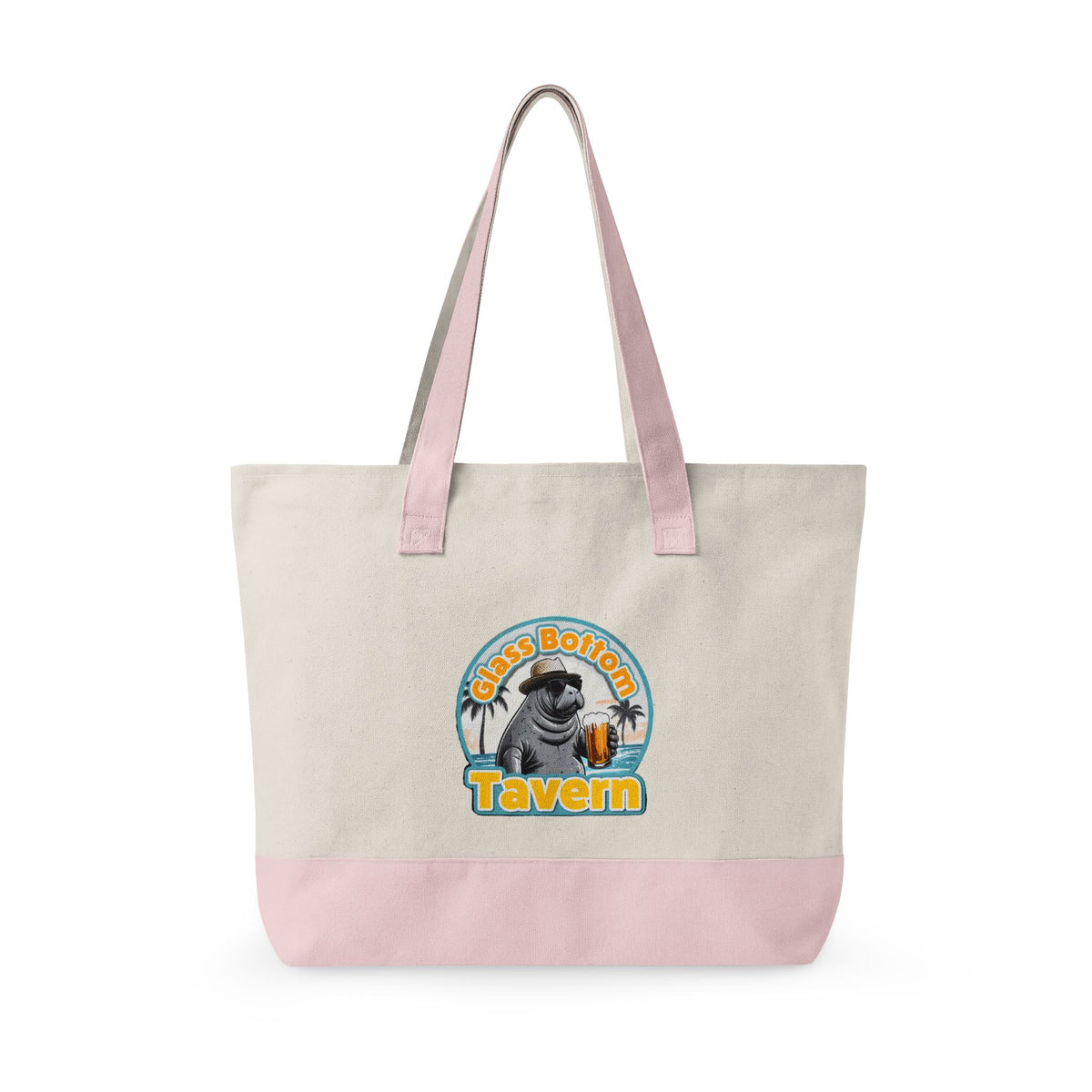 Tote Bag - 'Glass Bottom Tavern' Seal Beach Beachy Canvas Tote