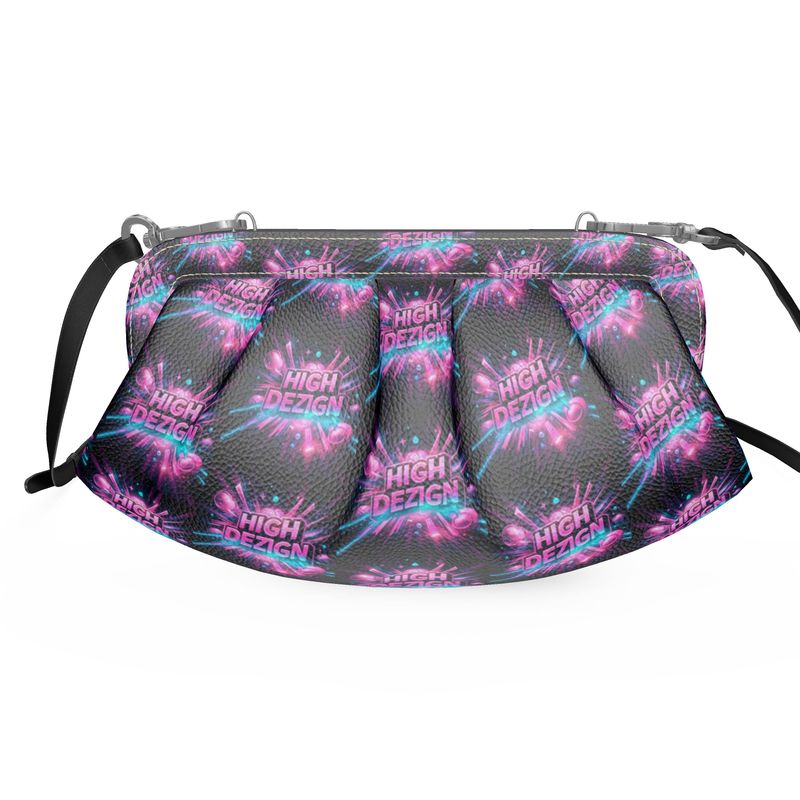 Aurora Bloom Designer Pleated Bag – Handmade Real Nappa Leather