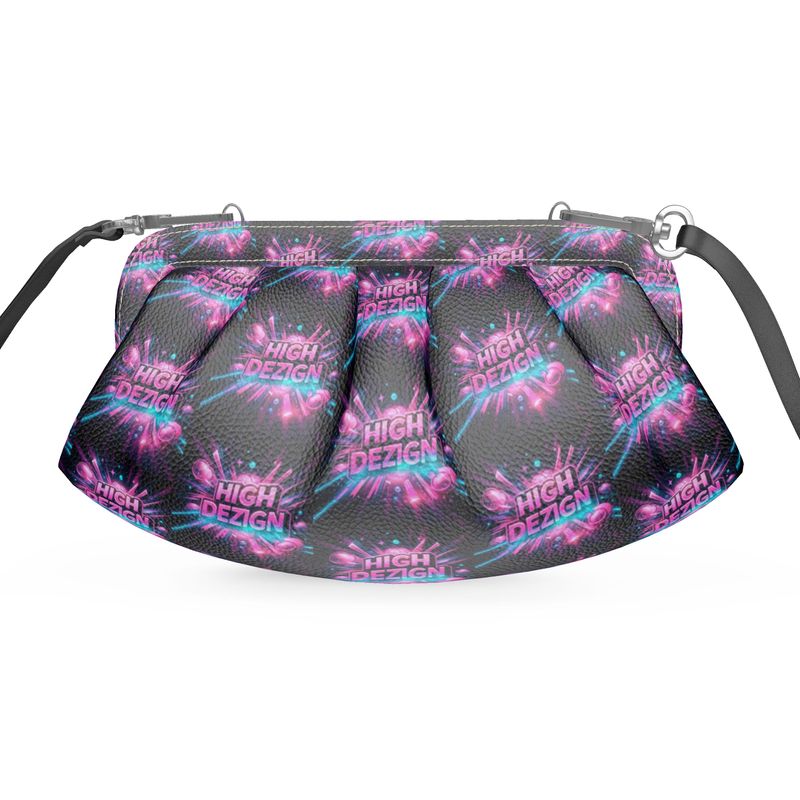 Aurora Bloom Designer Pleated Bag – Handmade Real Nappa Leather