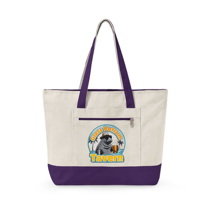 Tote Bag - 'Glass Bottom Tavern' Seal Beach Beachy Canvas Tote