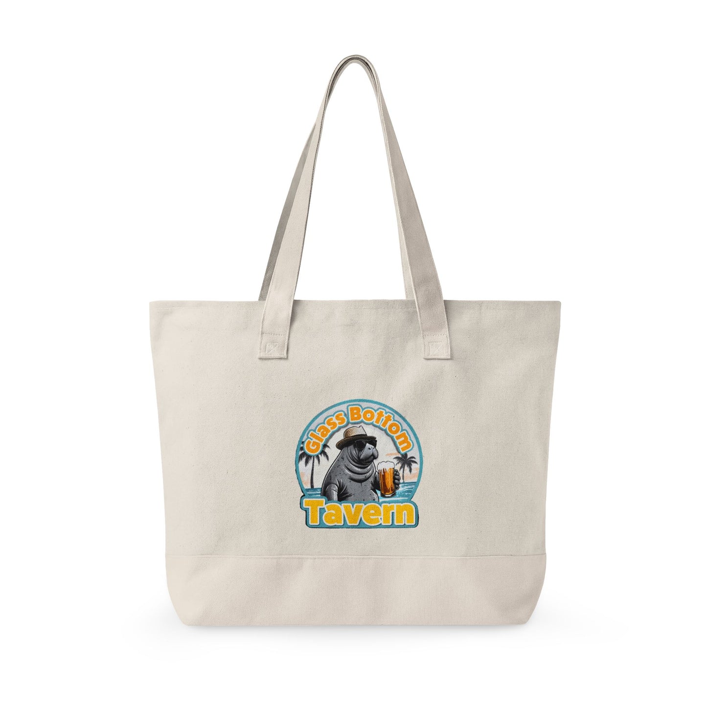 Tote Bag - 'Glass Bottom Tavern' Seal Beach Beachy Canvas Tote
