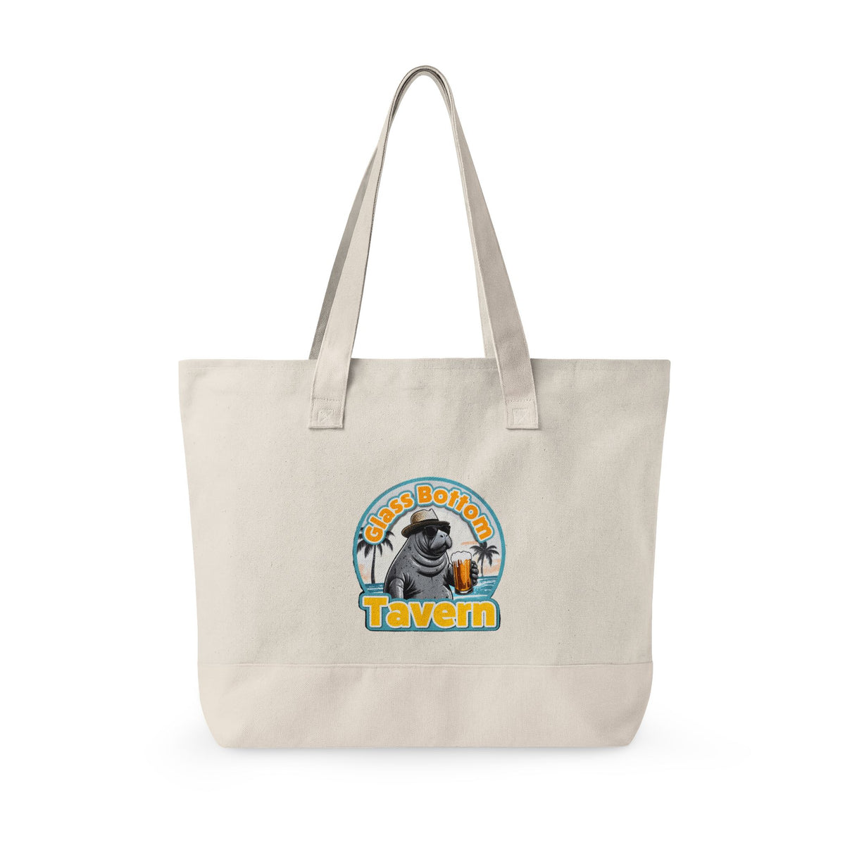 Tote Bag - 'Glass Bottom Tavern' Seal Beach Beachy Canvas Tote