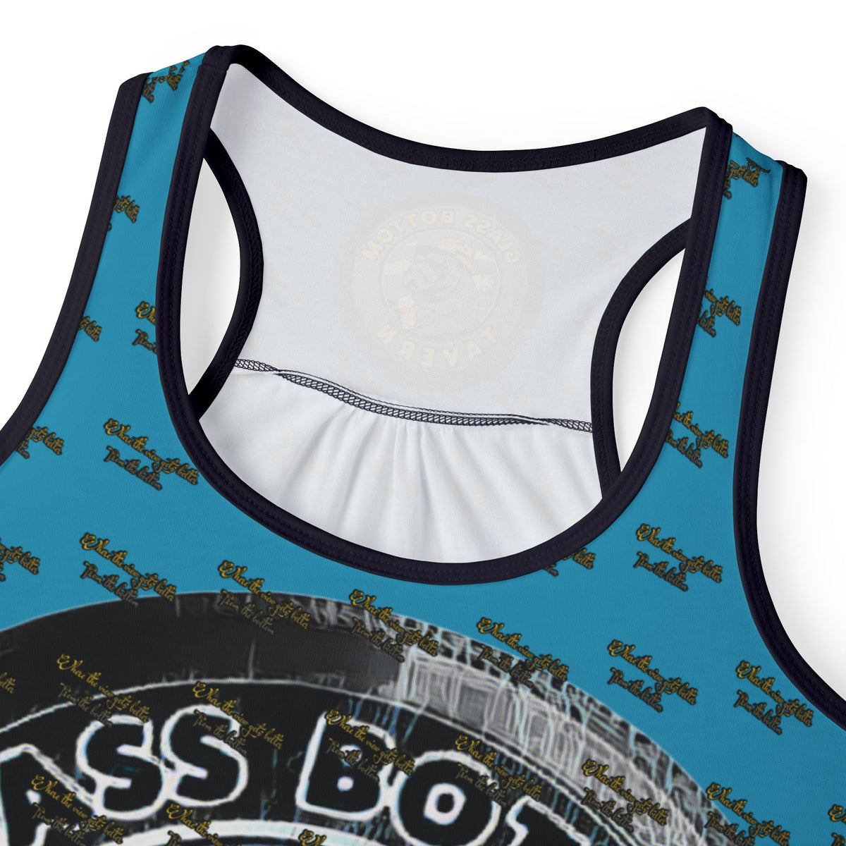 Glass Bottom Tavern Nautical Skull Racerback Tank – Vintage Pirate Tavern Graphic Tank Top