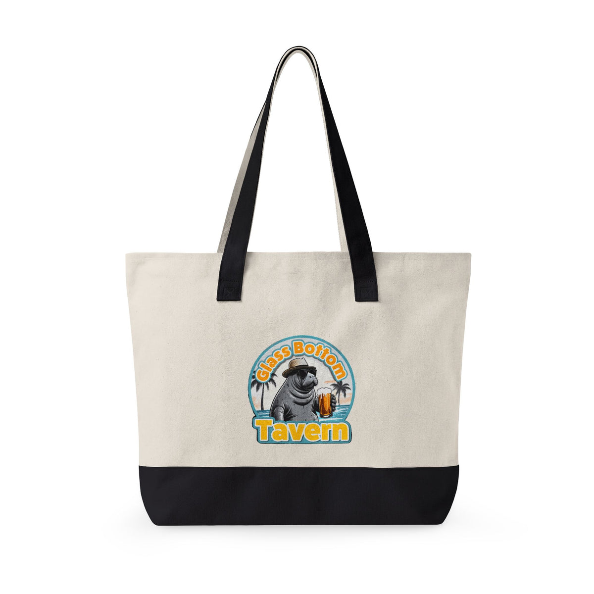 Tote Bag - 'Glass Bottom Tavern' Seal Beach Beachy Canvas Tote