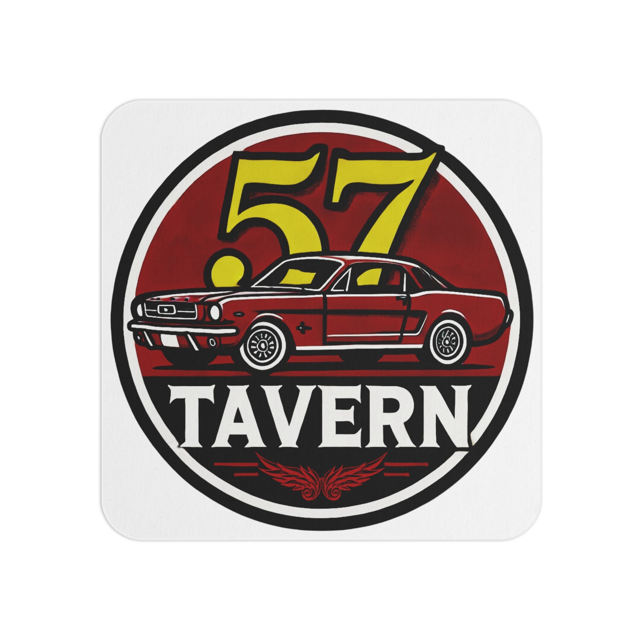 57 Tavern Coaster Set – Bold Vintage Muscle Car Design