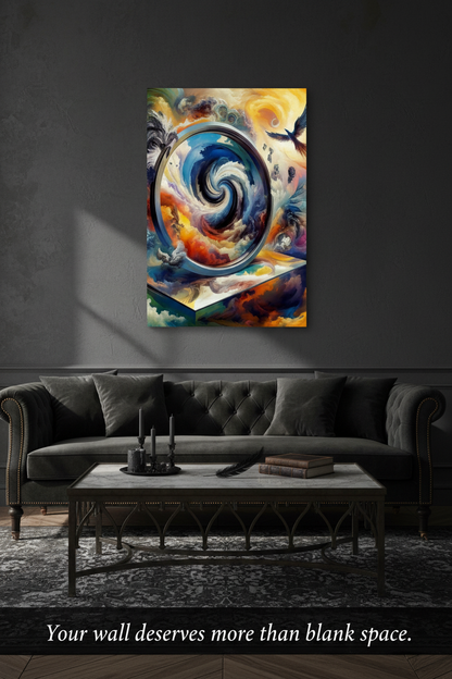 Dream Vortex Portal Canvas Print – Surreal Cosmic Wall Art