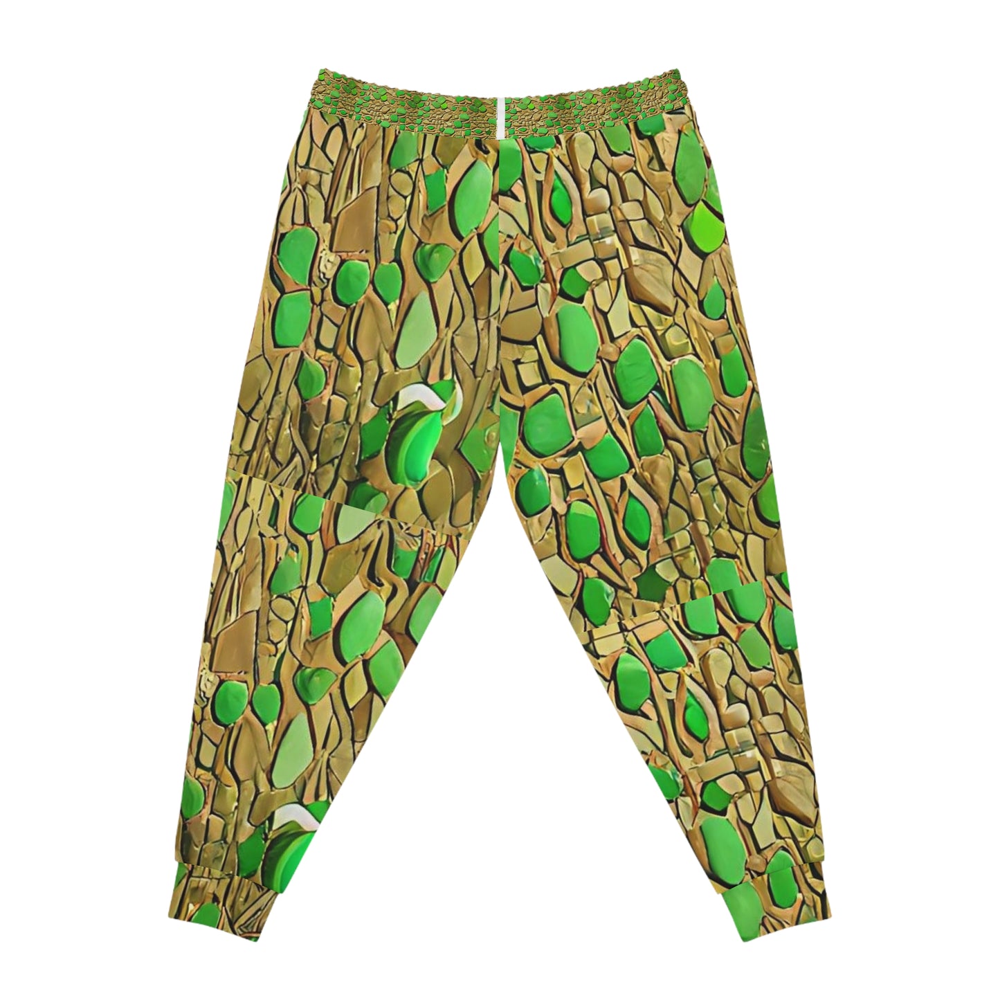 **"Green Mosaic Unisex Joggers"**