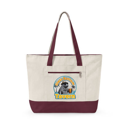 Tote Bag - 'Glass Bottom Tavern' Seal Beach Beachy Canvas Tote