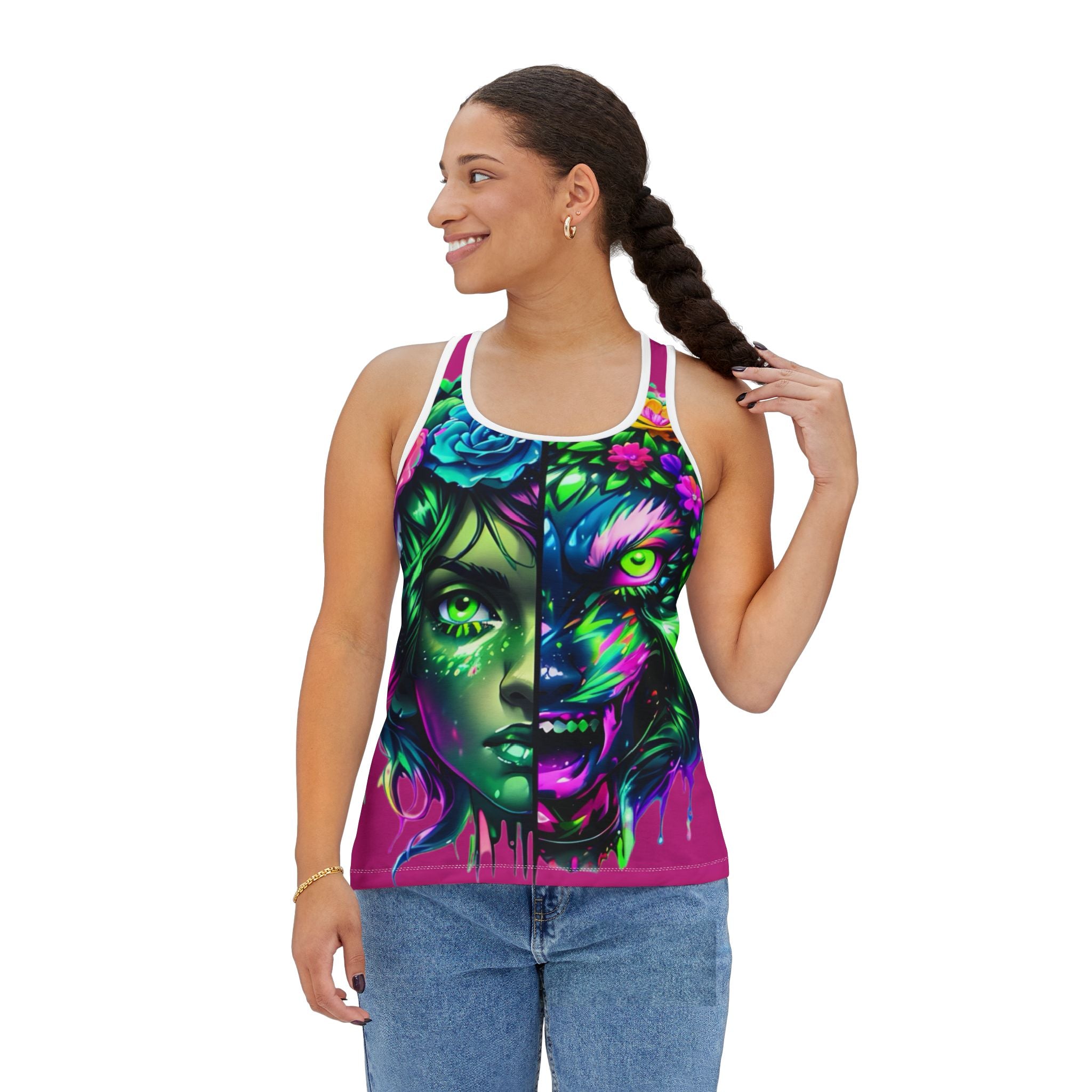 Inner Wild Mother Nature : Women's Racerback Tank Top (AOP)