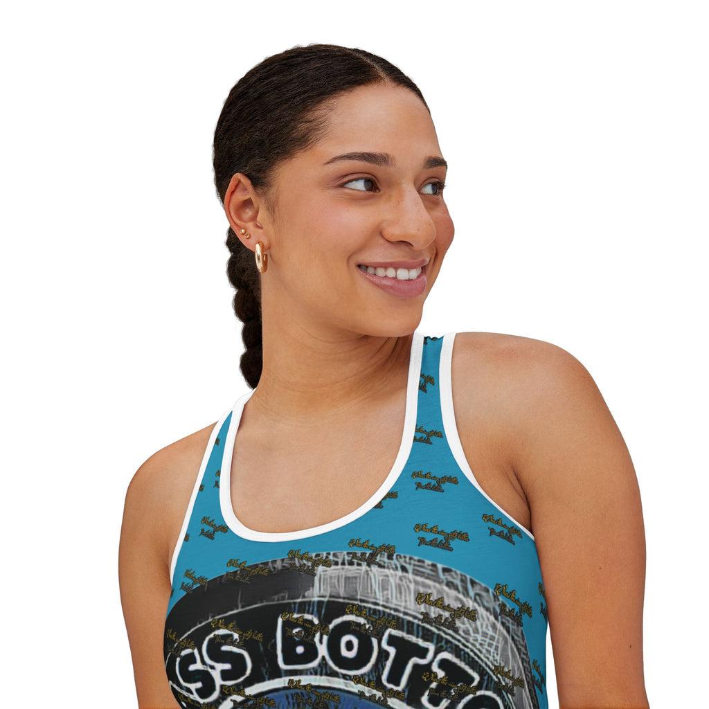 Glass Bottom Tavern Nautical Skull Racerback Tank – Vintage Pirate Tavern Graphic Tank Top