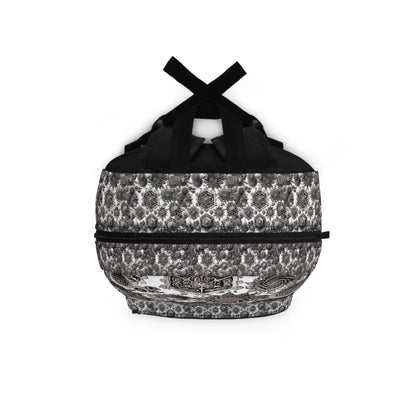Monochrome Mandala Backpack – Waterproof, Lightweight & Stylish