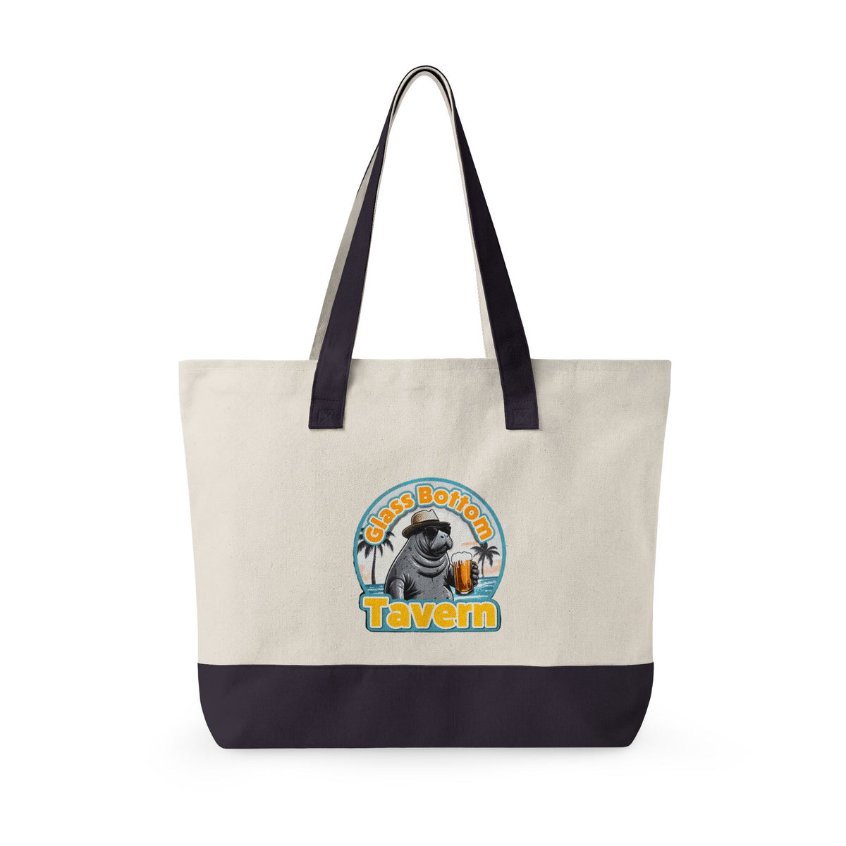 Tote Bag - 'Glass Bottom Tavern' Seal Beach Beachy Canvas Tote